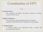 Constitution of 1973 Was Enforced On