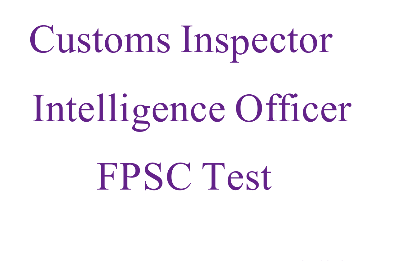 FPSC Custom Inspector Solved MCQs Past Papers
