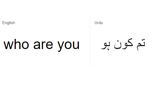 Who Are You Meaning In Urdu